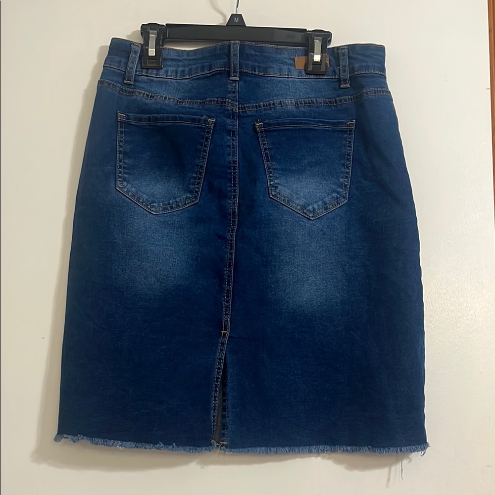 Bleu Blue denim Jean Knee-Length Skirt for Casual Wear Size 6 - Picture 4 of 14